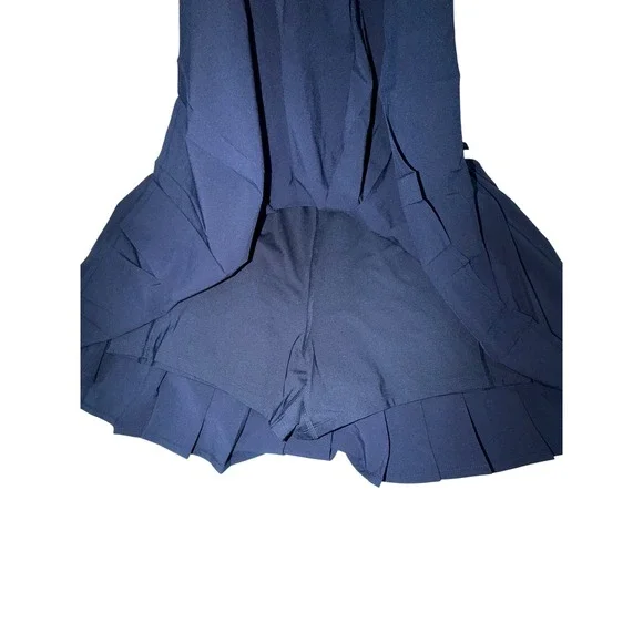 CALIA Tennis Skort High Rise 15in Navy Pleated Athletic Skirt Built-in Shorts - Picture 6 of 8